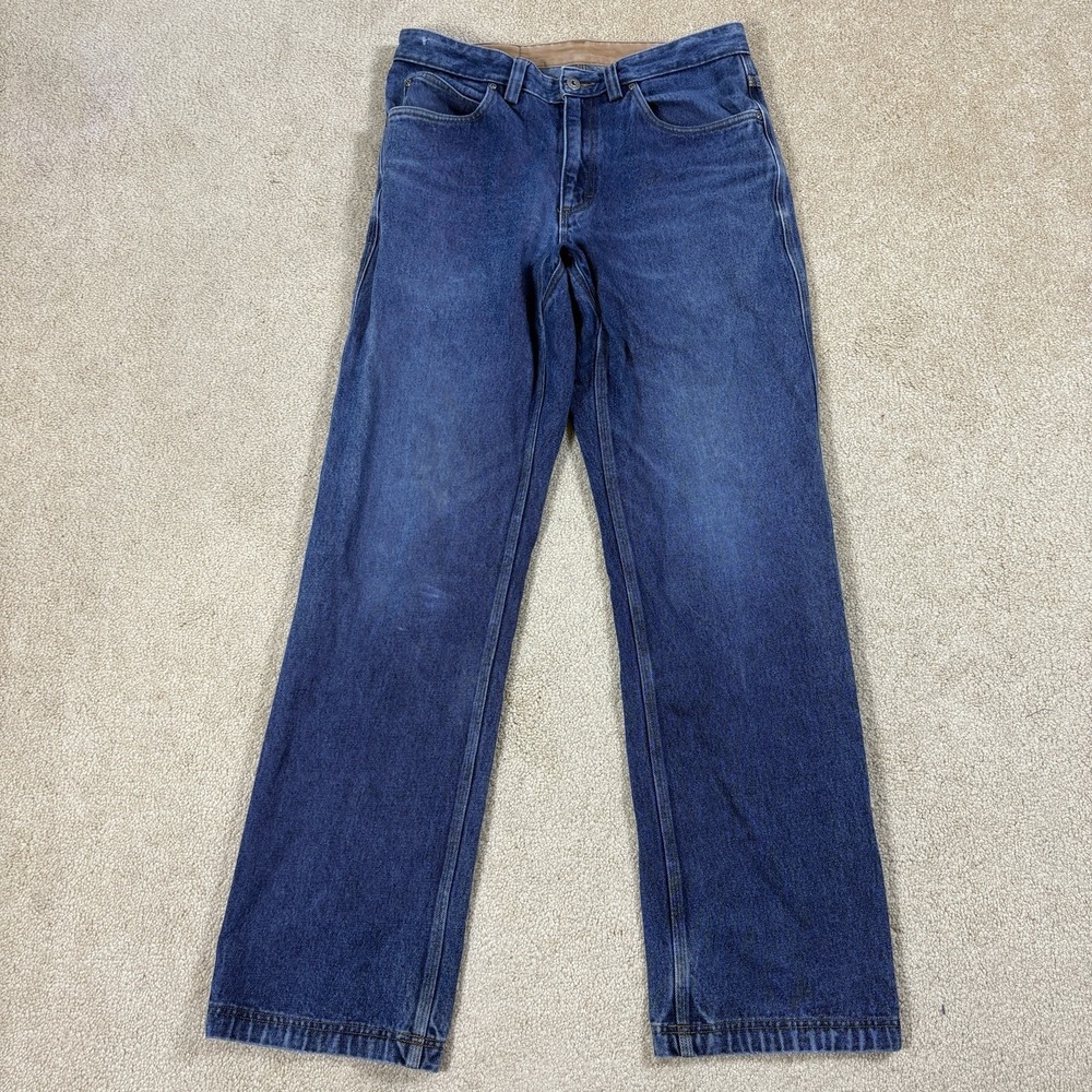 Duluth Trading Co Jeans Mens 34x34 Blue Straight Regular Fit Cotton Denim